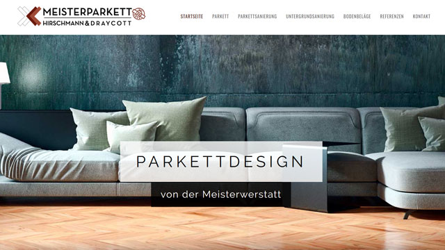 Referenzprojekt: Meisterparkett Augsburg — Website von Konrad Griesser